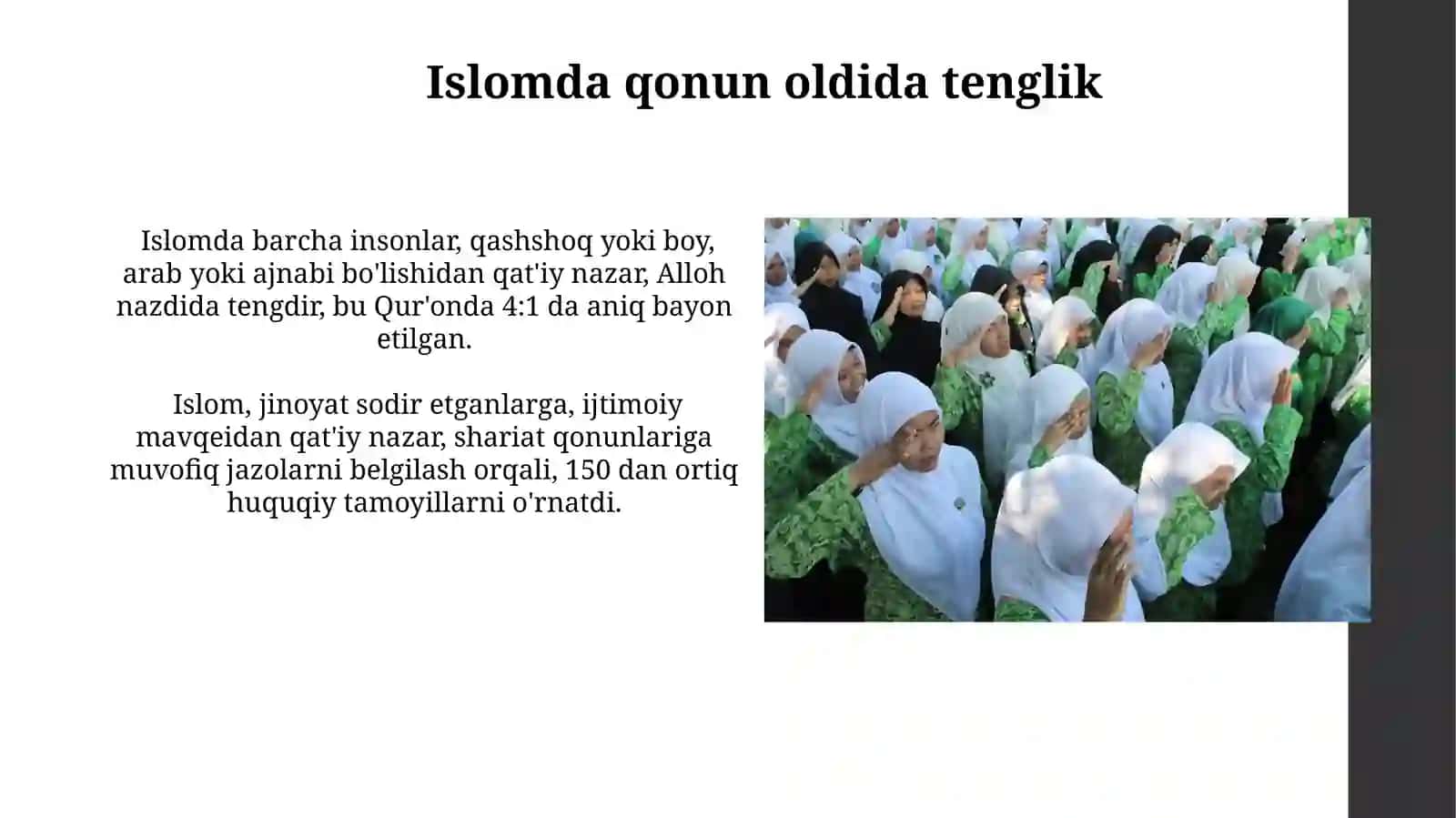 Islomda inson huquqlari himoyasi ijtimoiy tenglik adolatvateleyarantlik 3
