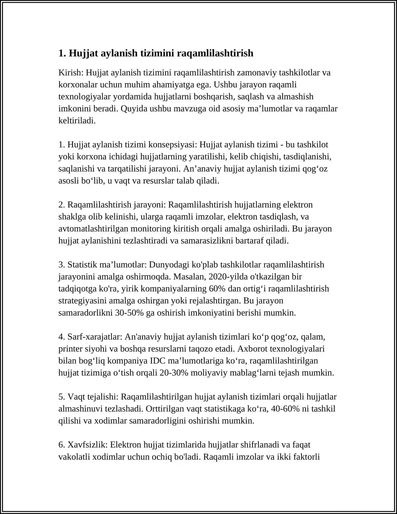 O'ZBEKISTON RESPUBLIKASIDA HUJJATCHILIKNING TAKOMILLASHUVI 3