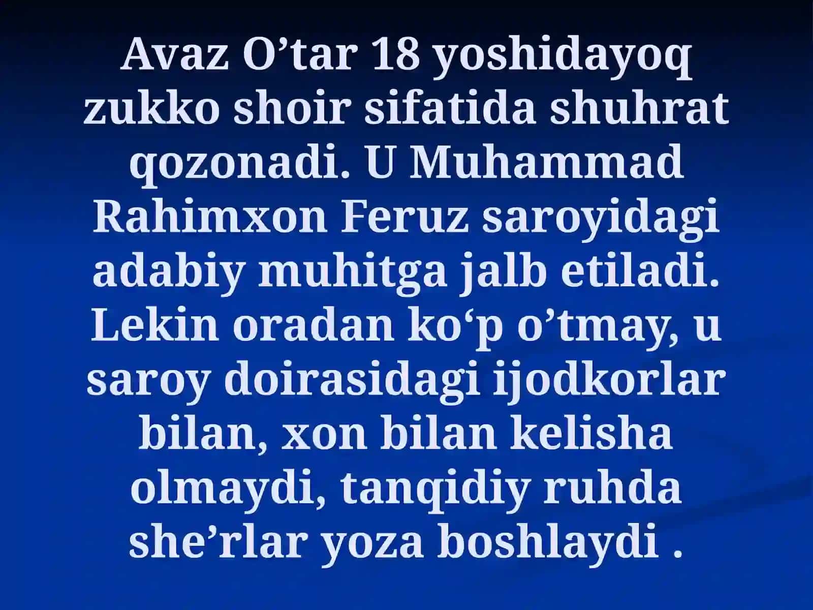 Avaz O’tar 3