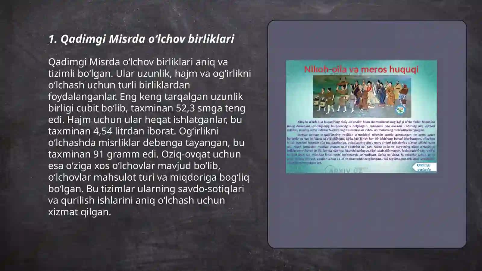Qadimgi sharqda oʻlchov birliklari 3