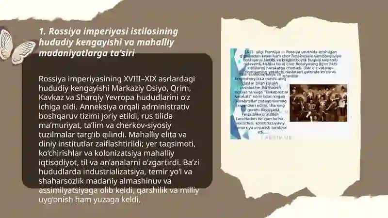 Rossiya imperiyasi istelosi va milliy madaniyatga taʼsiri 3