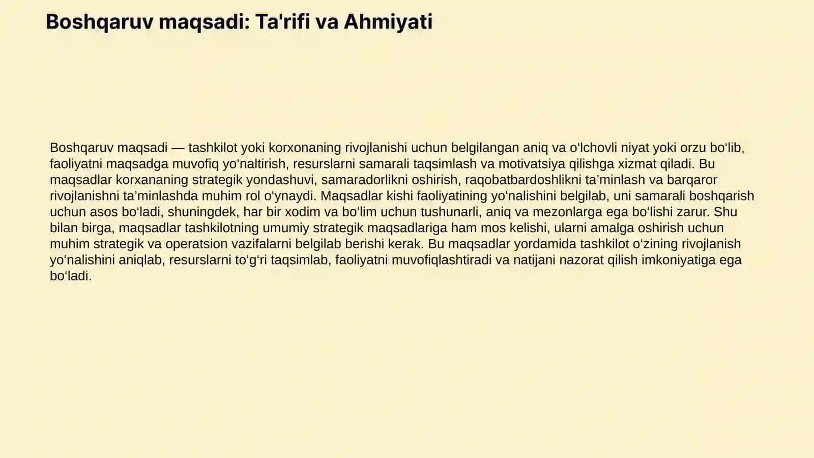 Boshqaruv maqsadi va ularga qo'yiladigan asosiy talablar 3