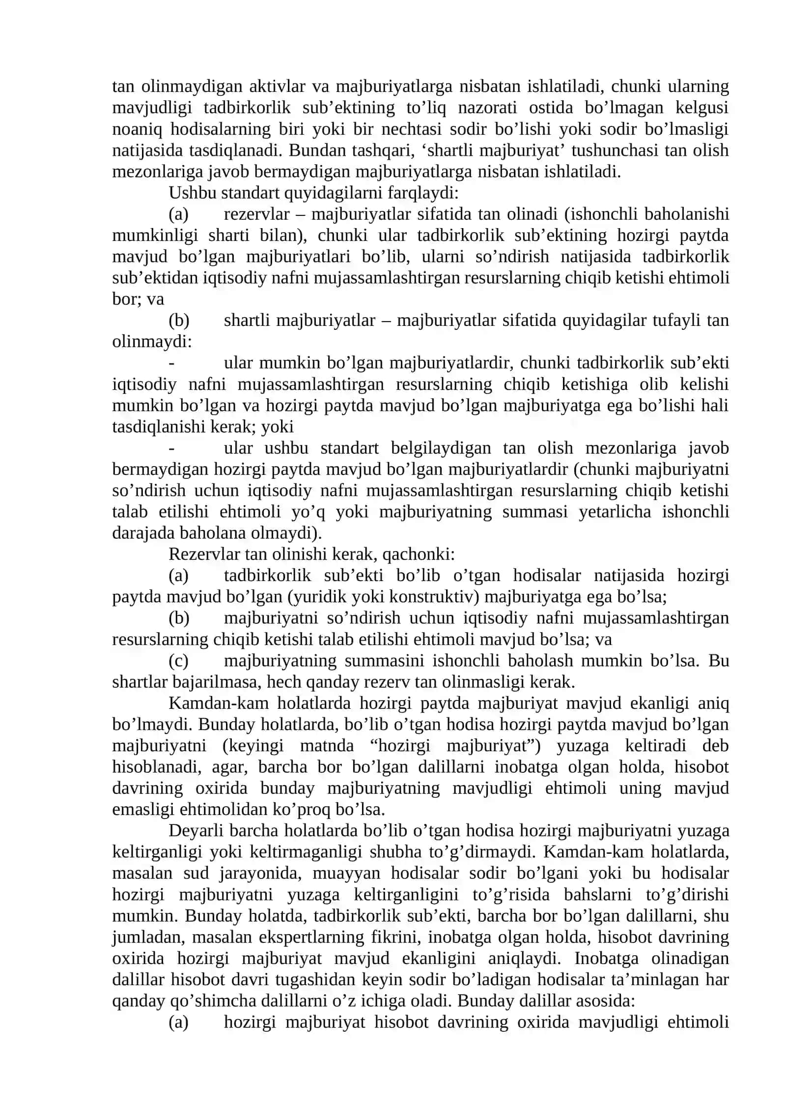 Moliyaviy hisobotlar xalqaro standartlari talablariga muvofiq nomoliyaviy majburiyatlar hisobi va ularning tavsifi 3