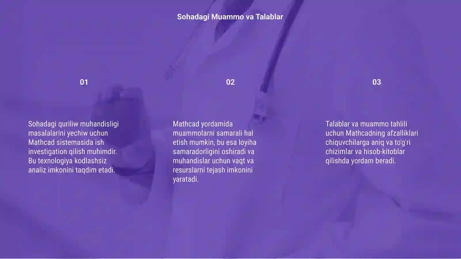 Sohadagi Quriliw Muhandisligi Masalalarini Yechiw 3