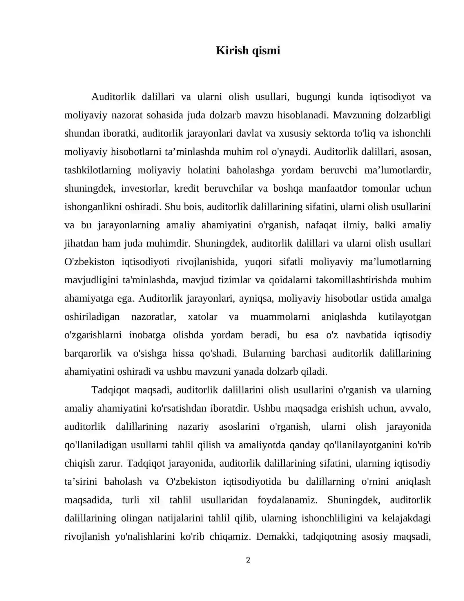 Auditorlik dalillar va ularni olish usullari 3