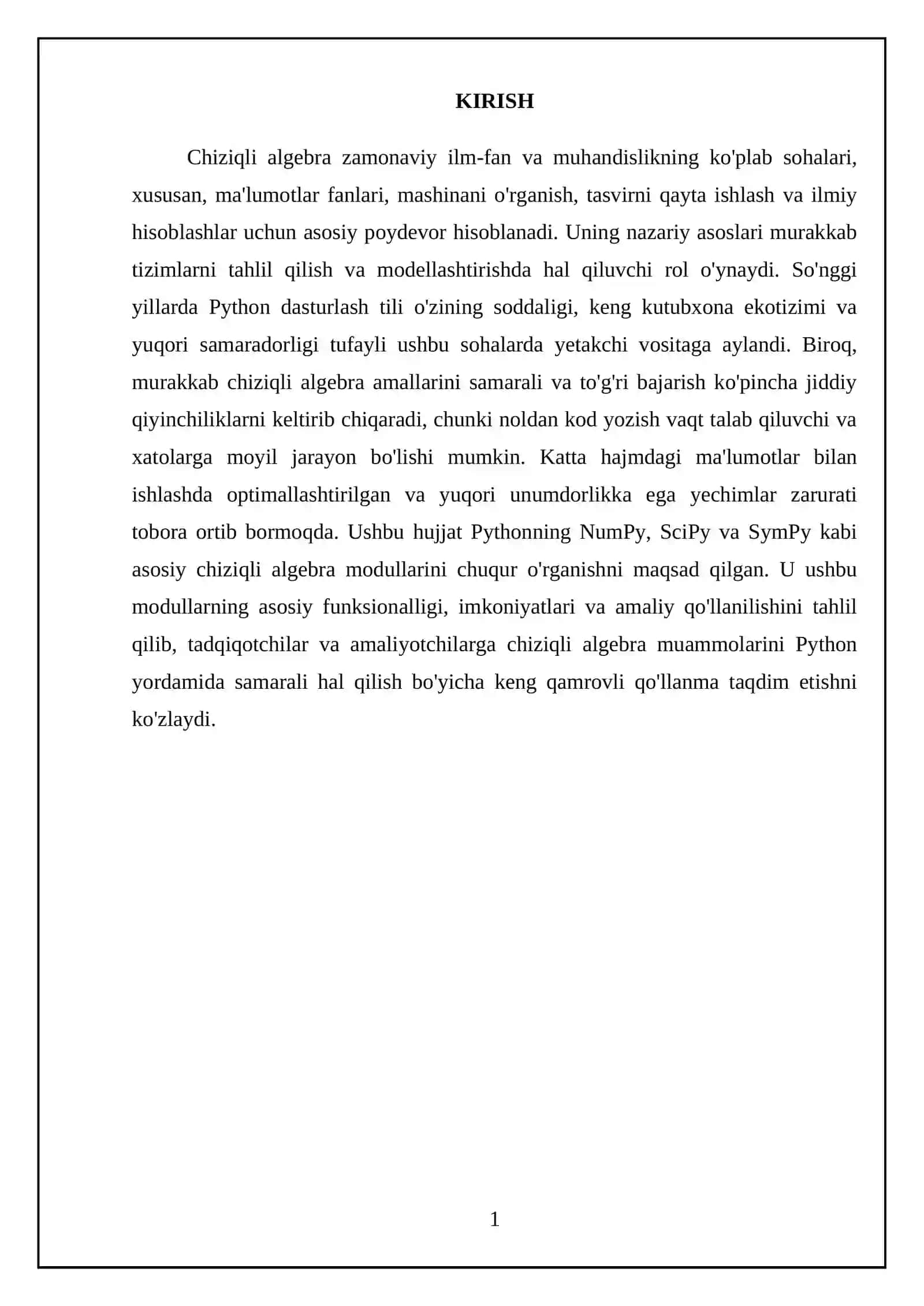 Phytonda LinearAlgebra modullaridan foydalanish 3