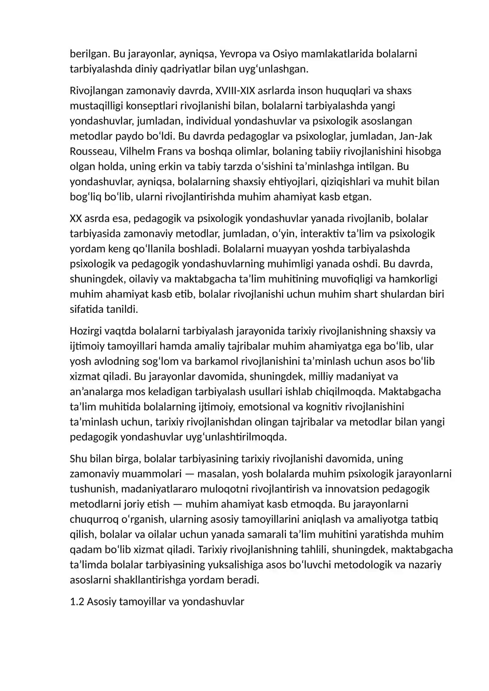 BOLA TARBIYASI. OILANI MUSTAHKAMLASH. ONALIK VA BOLALIKNI HIMOYA QILISH BOYICHA MAKTABGACHA TALIM TASHKILOTLARIDA AMALGA OSHIRILAYOTGANISHLARNING MAZMUNI BILAN TANISHISH 3