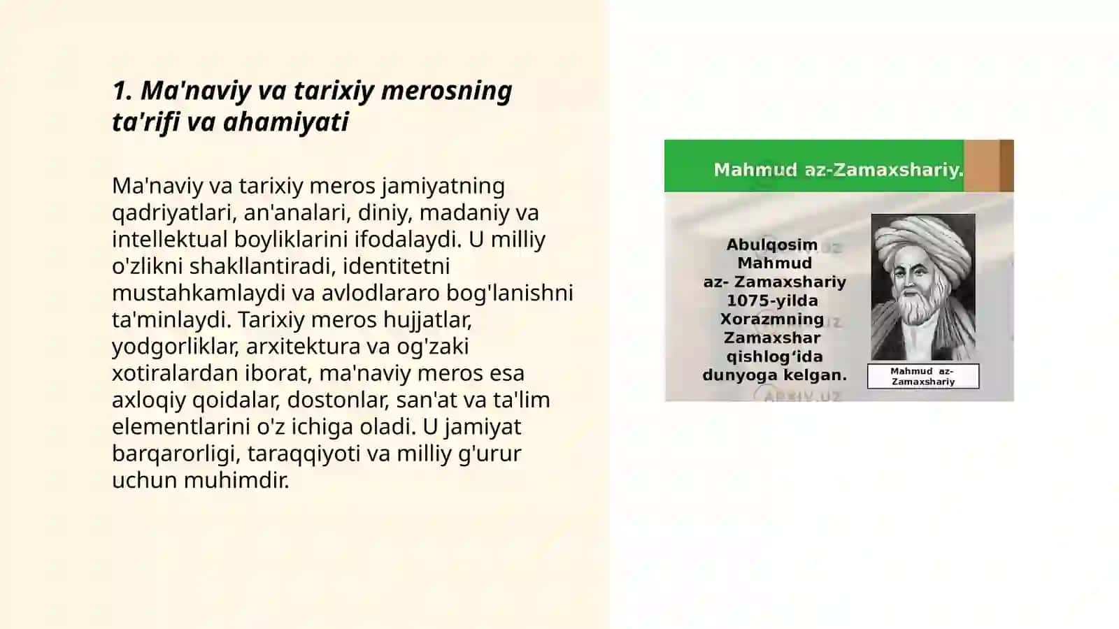 Ma'naviy va tarixiy meros 3