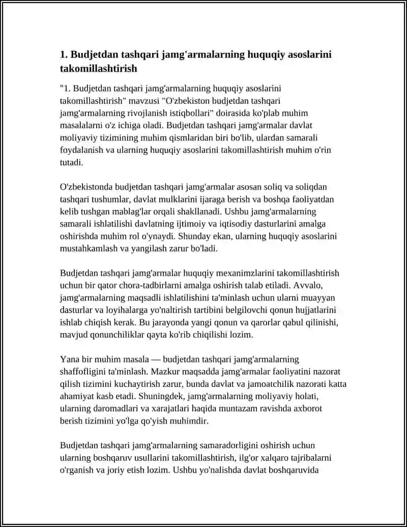 Budjetdan tashqari jamg'armalarning rivojlanish istiqbollari 3