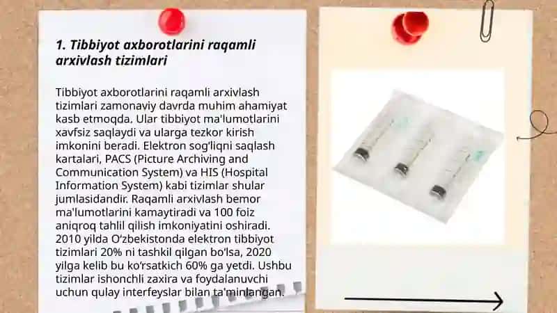 Tibbiyot axborotlarni arxivlash usullari 3