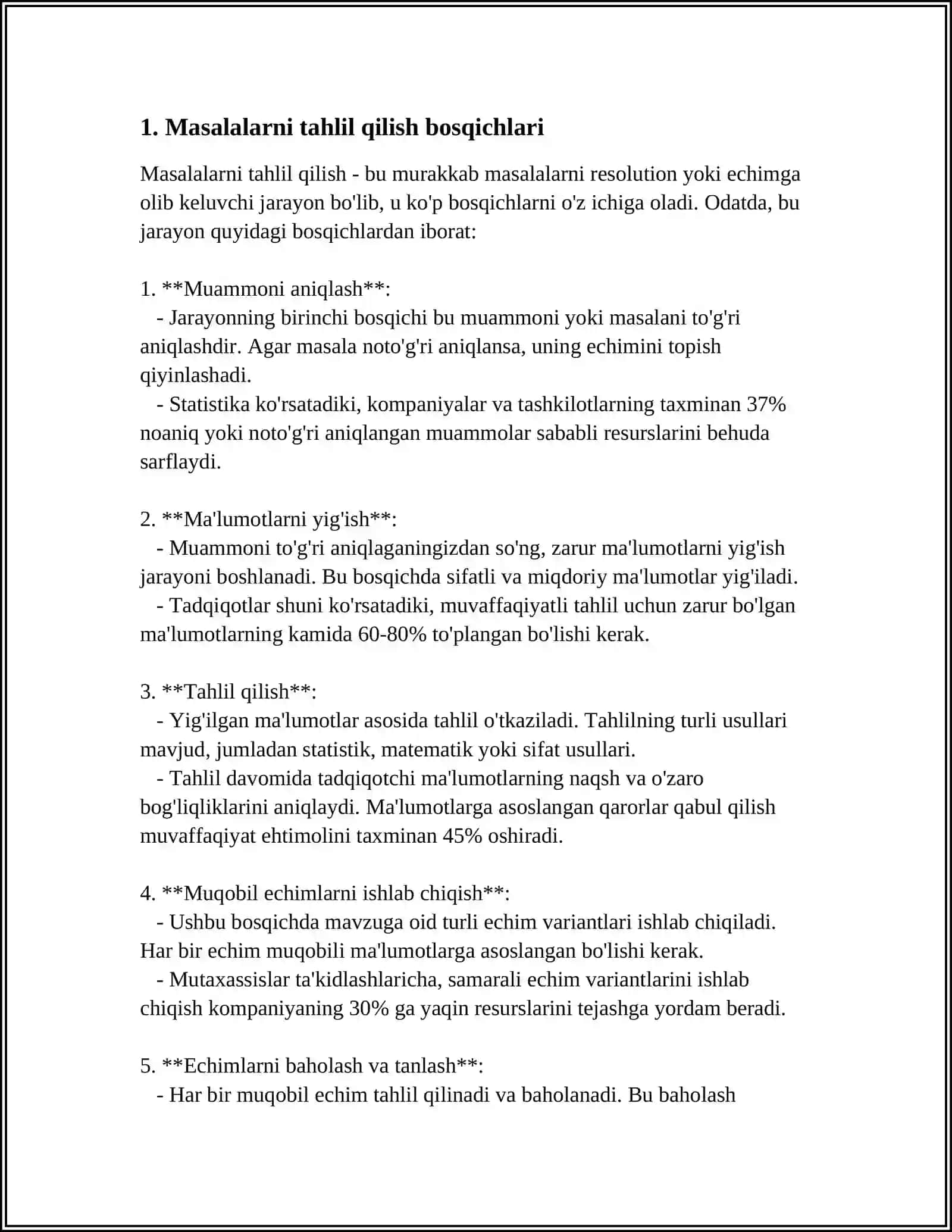 YASASHGA DOIR ELEMENTAR MASALALARNI YECHISH BOSQICHLARI 3