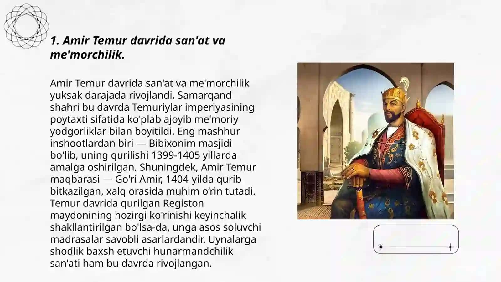 Amir Temur davrida san'at va me'morchilik 3