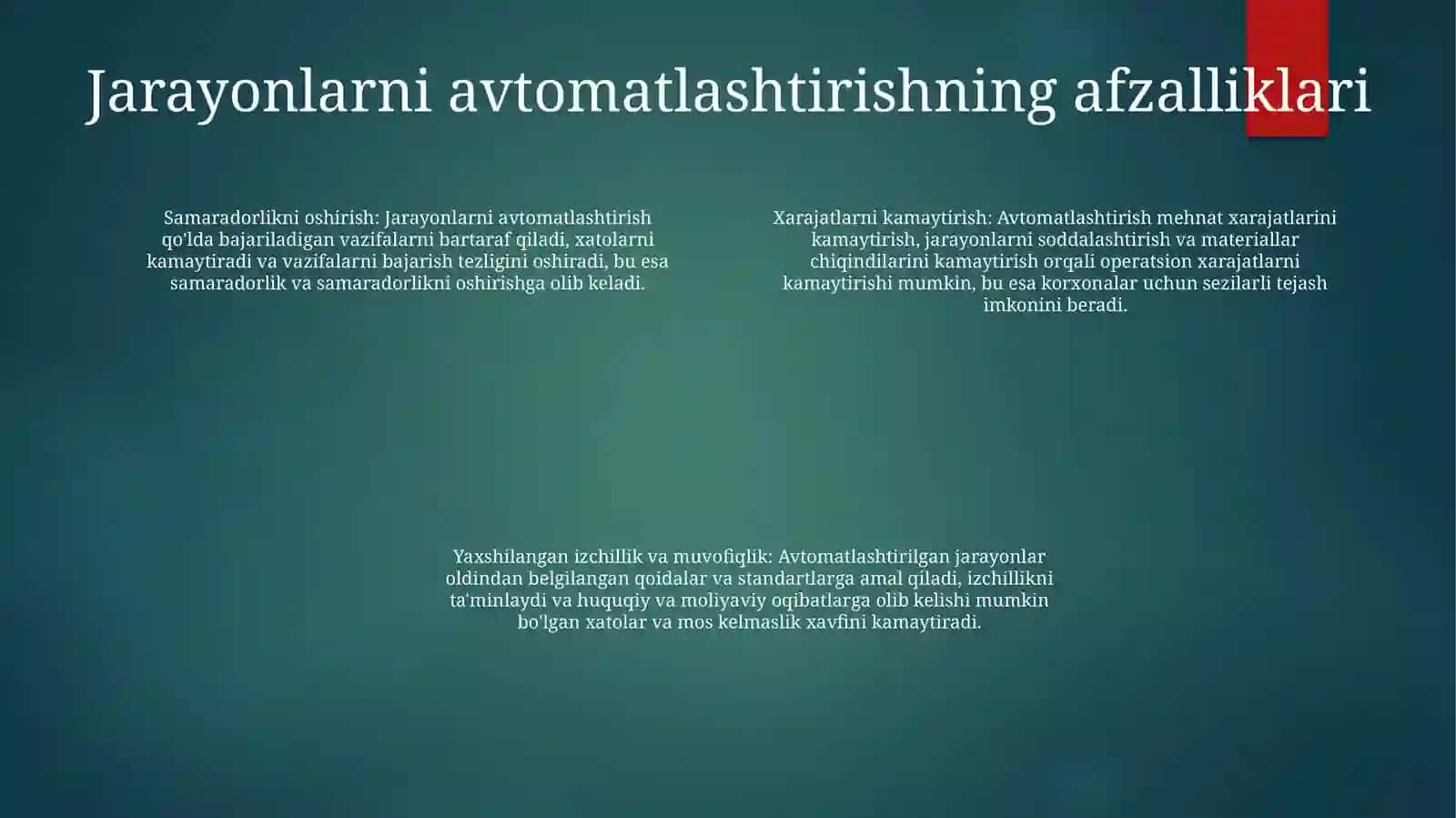 Jarayonlarni Avtomatlashtirishning Axamiyati 3