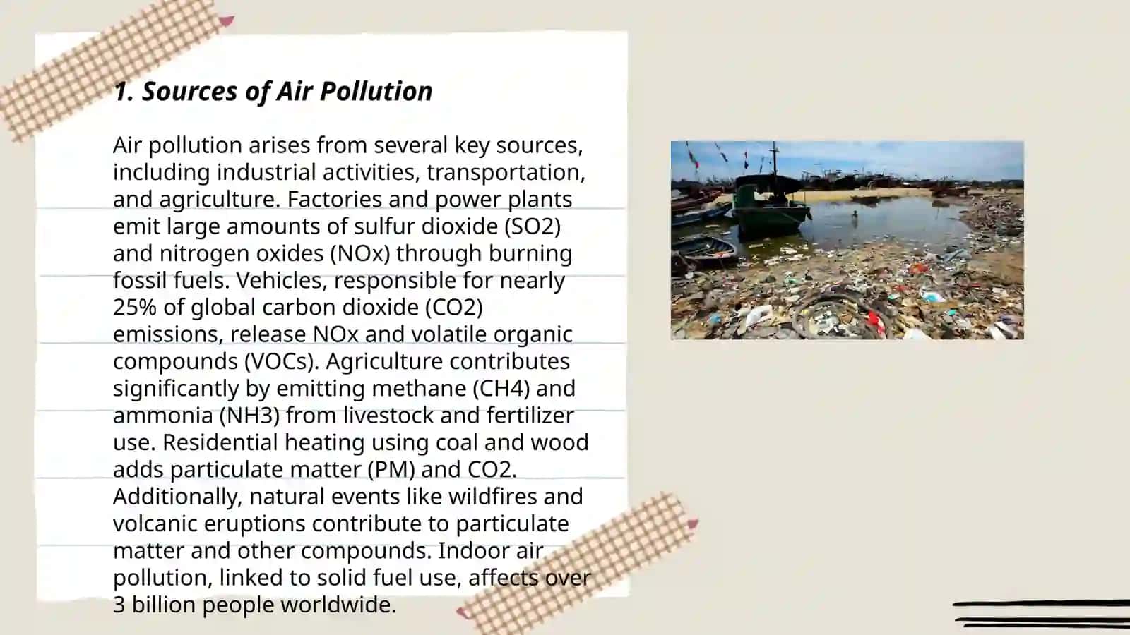 Air pollution water pollution and land pollution 3