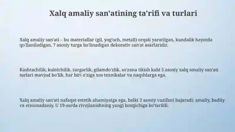 Xalq amaliy san'ati 3