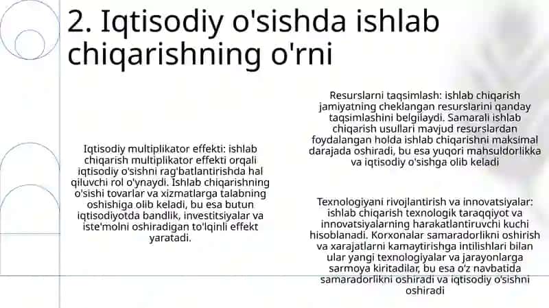 Ishlab Chiqarish Tavovuti Va Monetar Siyosat 3