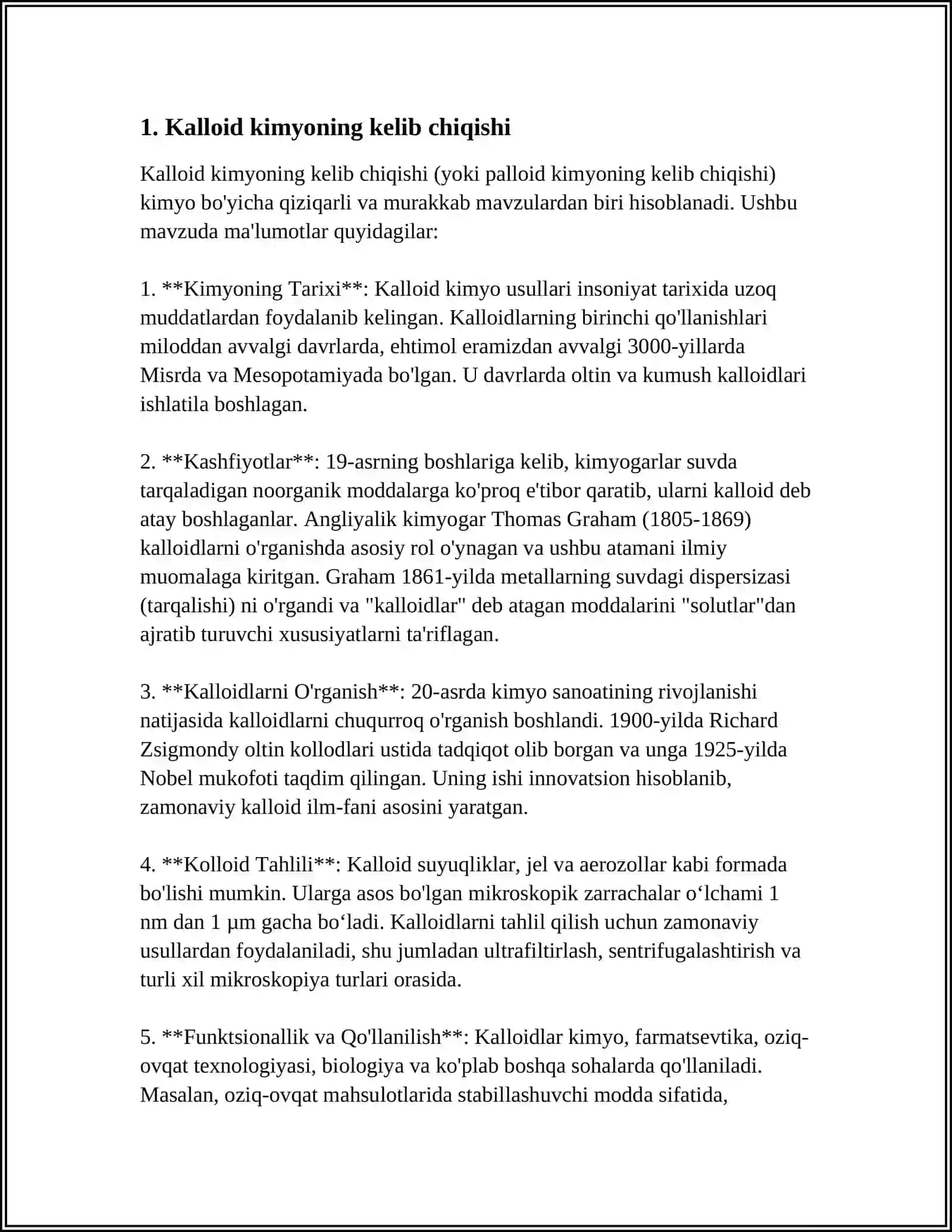 KALLOID KIMYO TARIXI HAQIDA TUSHUNCHA 3