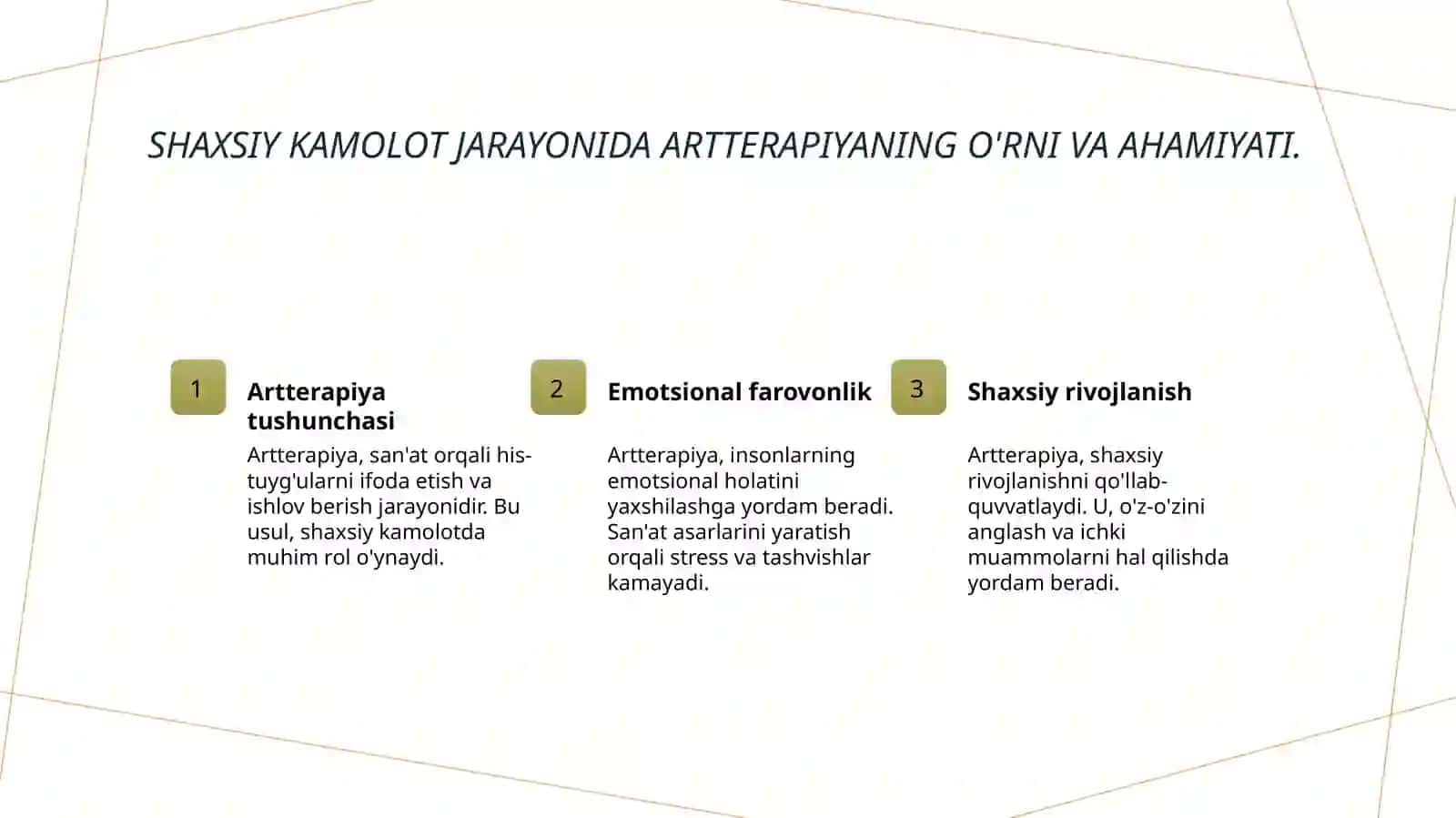 Shaxsiy kamolotda tranzaksiya va artteraptik mashqlar 3