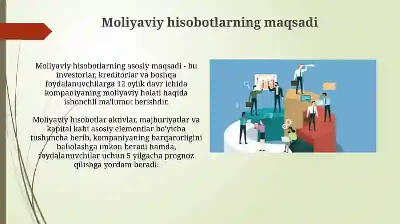 Moliyaviy hisobotlarning maqsadi va vazifalari 3