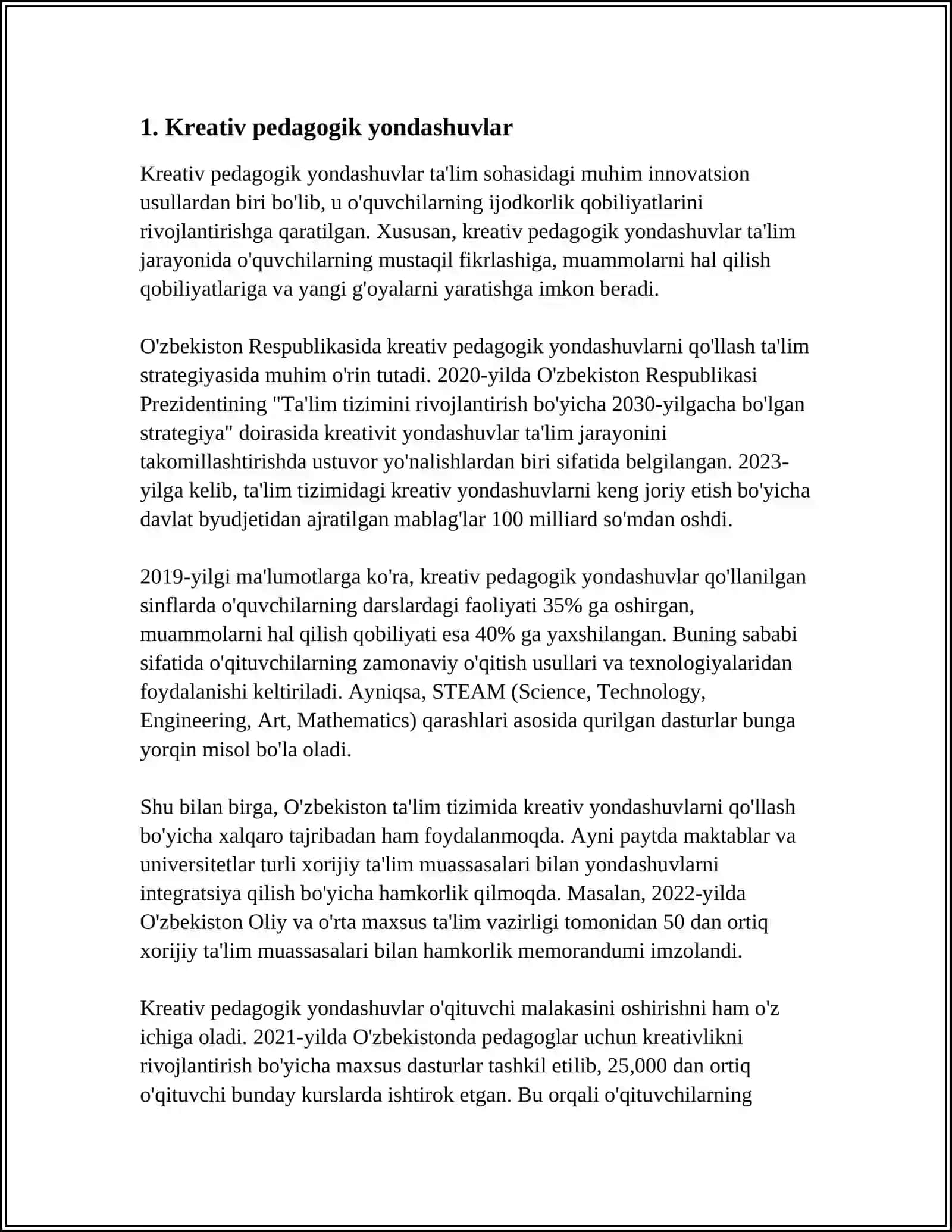 KERATIV PEDAGOGIKA FANINIG ILMIY TADQIQOT METODLARI 3