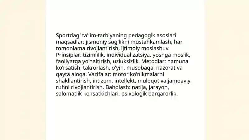 Sportdagi ta'lim-tarbiyaning pedagogik asoslari 3