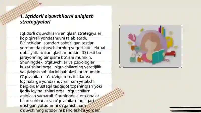 Iqtidorli o'quvchilarni o'qitish metodi 3
