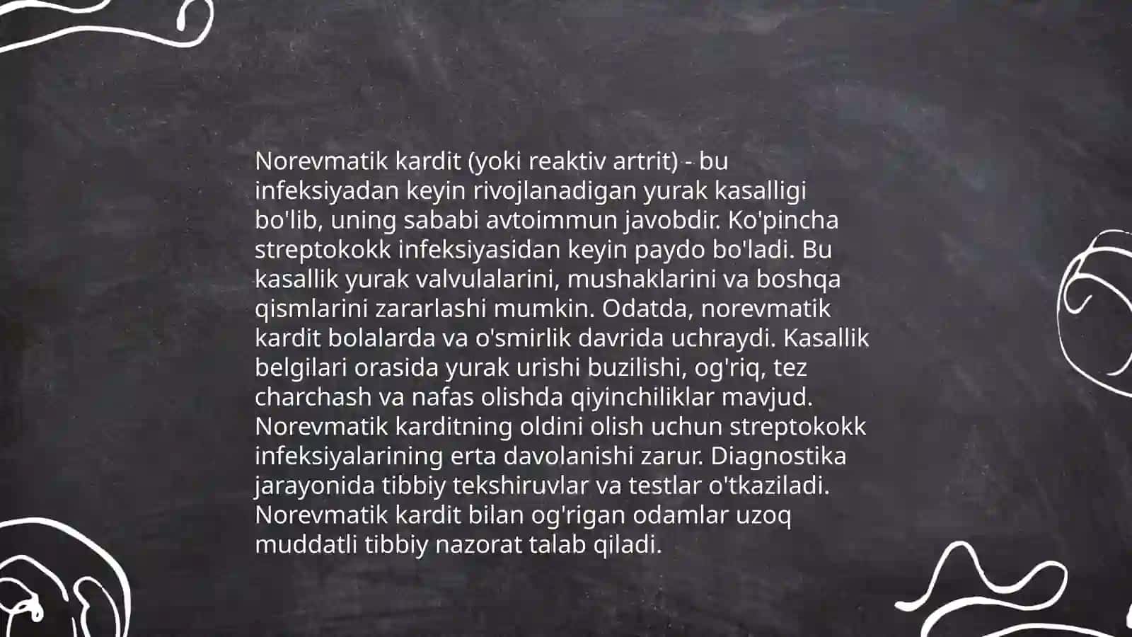 Norevmatik karditlar Ta'riflanishi 3