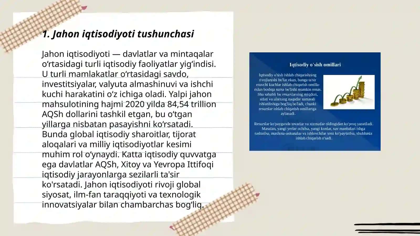 Jahon iqtisodiyoti talimotlari haqida umumiy tushuncha 3