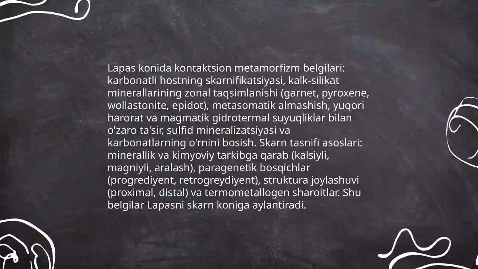 Nima sababdan Lapas kon skarn kon hisoblanadi 3