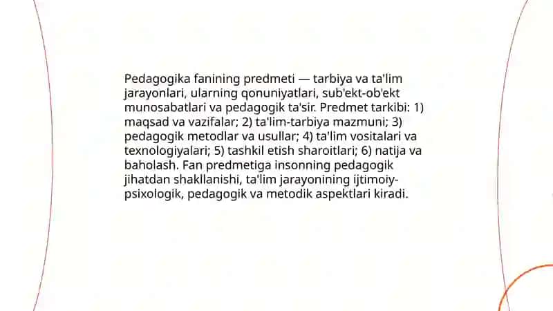 Pedagokika fanining predmeti,maqsadi,vazifasi,ilmiy tadqiqot metodlari Xamzayeva Gòzal 3