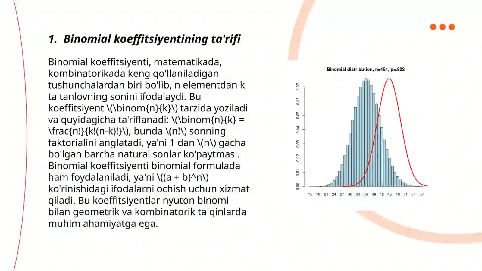 Binomial koeffitsiyenti 3
