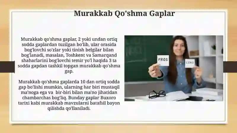 Murakkab Qo'shma Gaplar Ta'rifi va Tasnifi 3