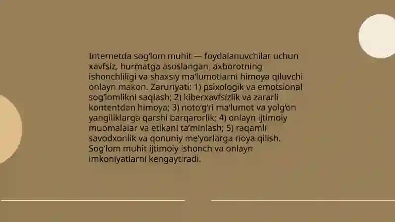 Internetda sog‘lom muhit tushunchasi va zaruriyati 3
