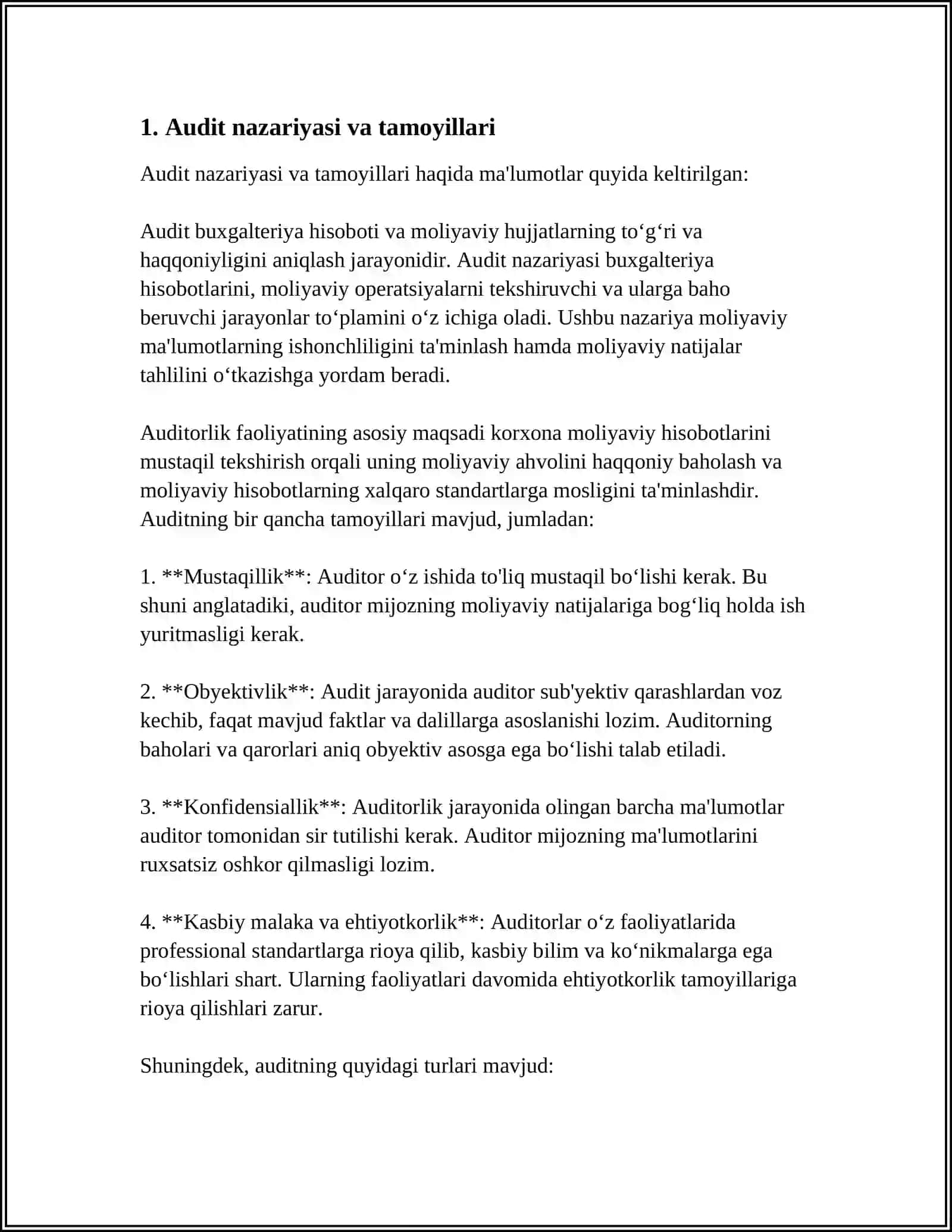 AUDIT VA AUDITORLIK TIZIMI 3