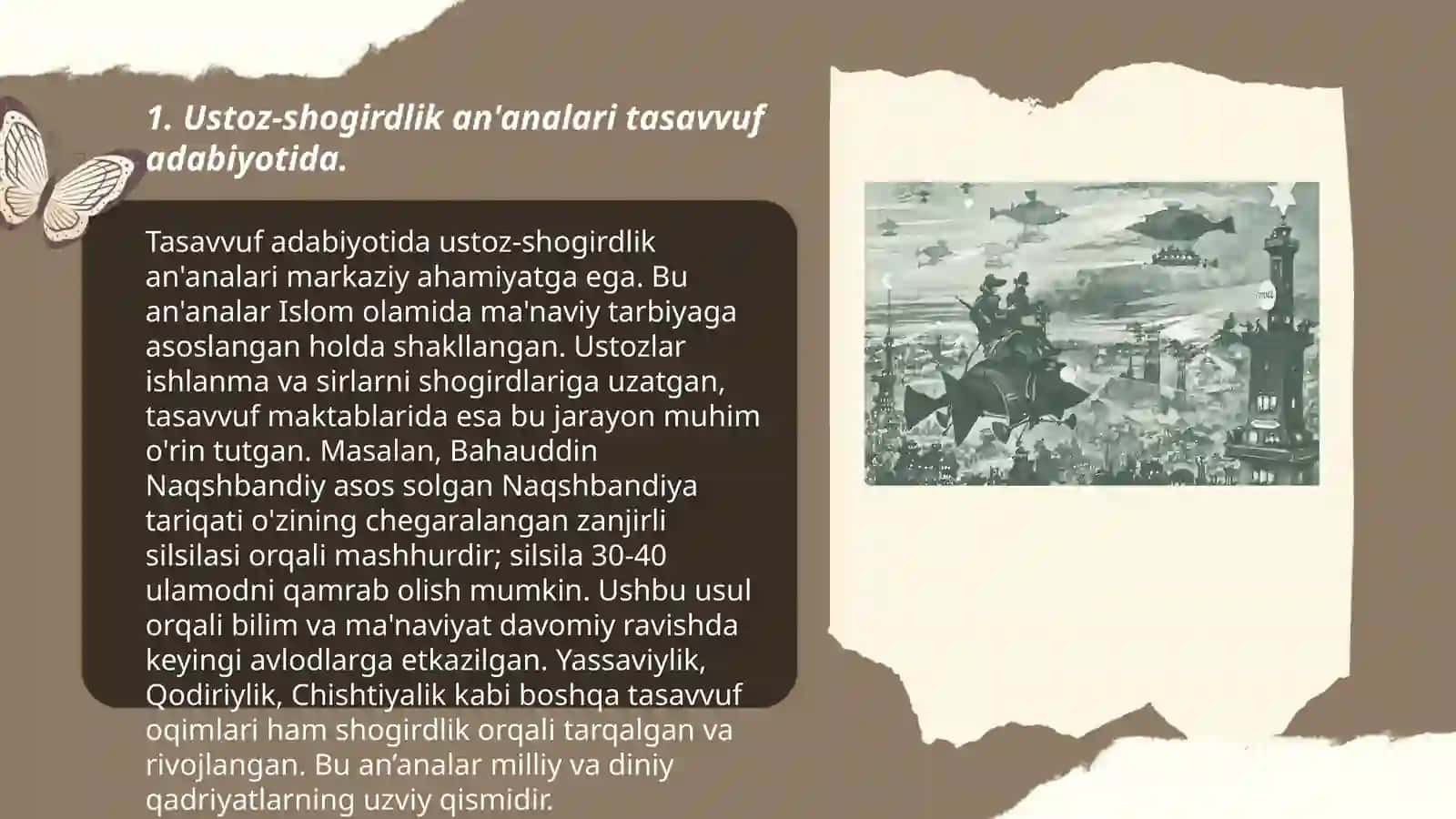 Ustoz-shogirdlik an'analari tasavvuf adabiyotida 3