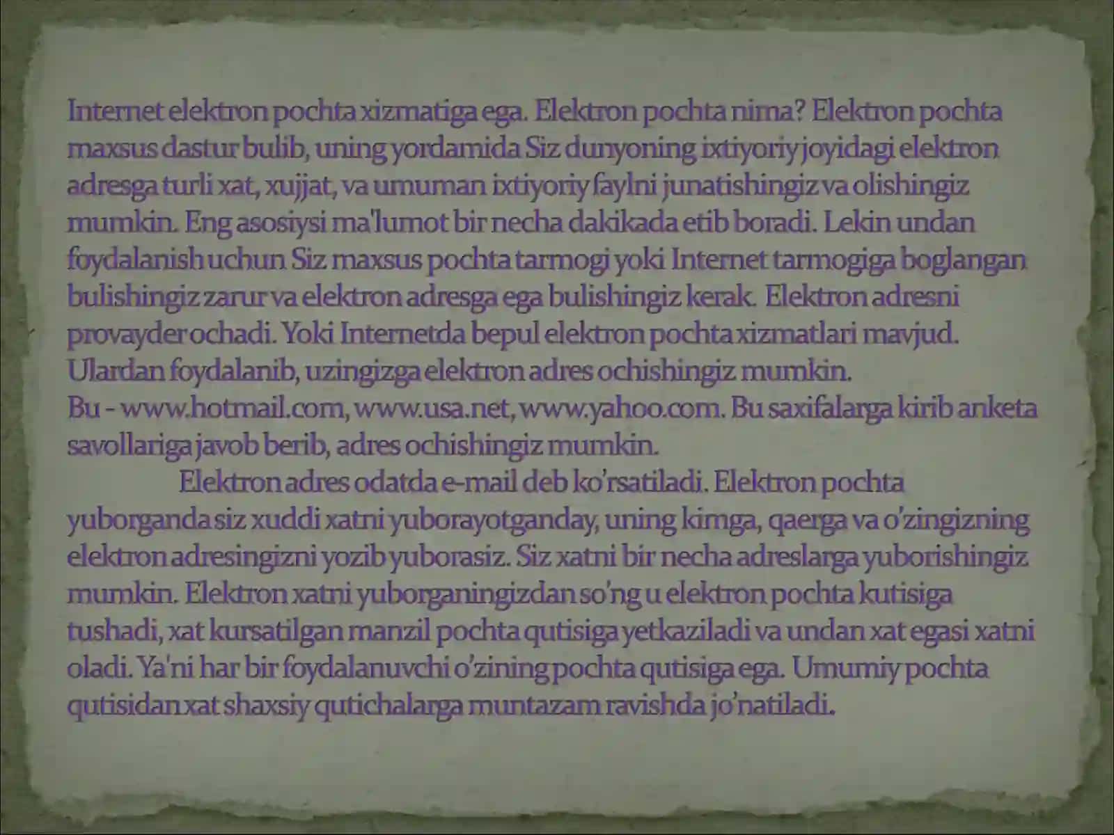 Elektron pochta dasturlari bilan ishlash 3