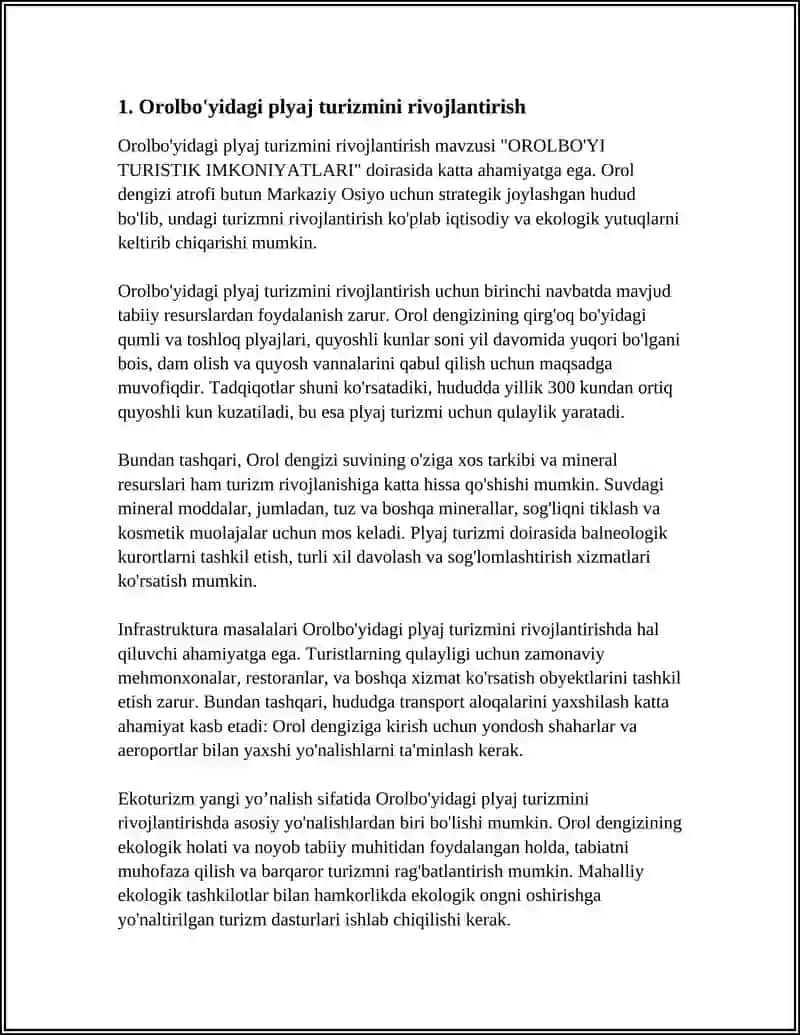 OROLBO'YI TURISTIK IMKONIYATLARI 3