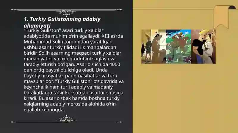 Turkiy Guliston yoxud axloq asari taxlili 3