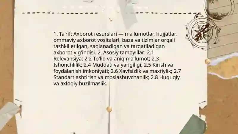 Axborot resurslari tasnifi 3
