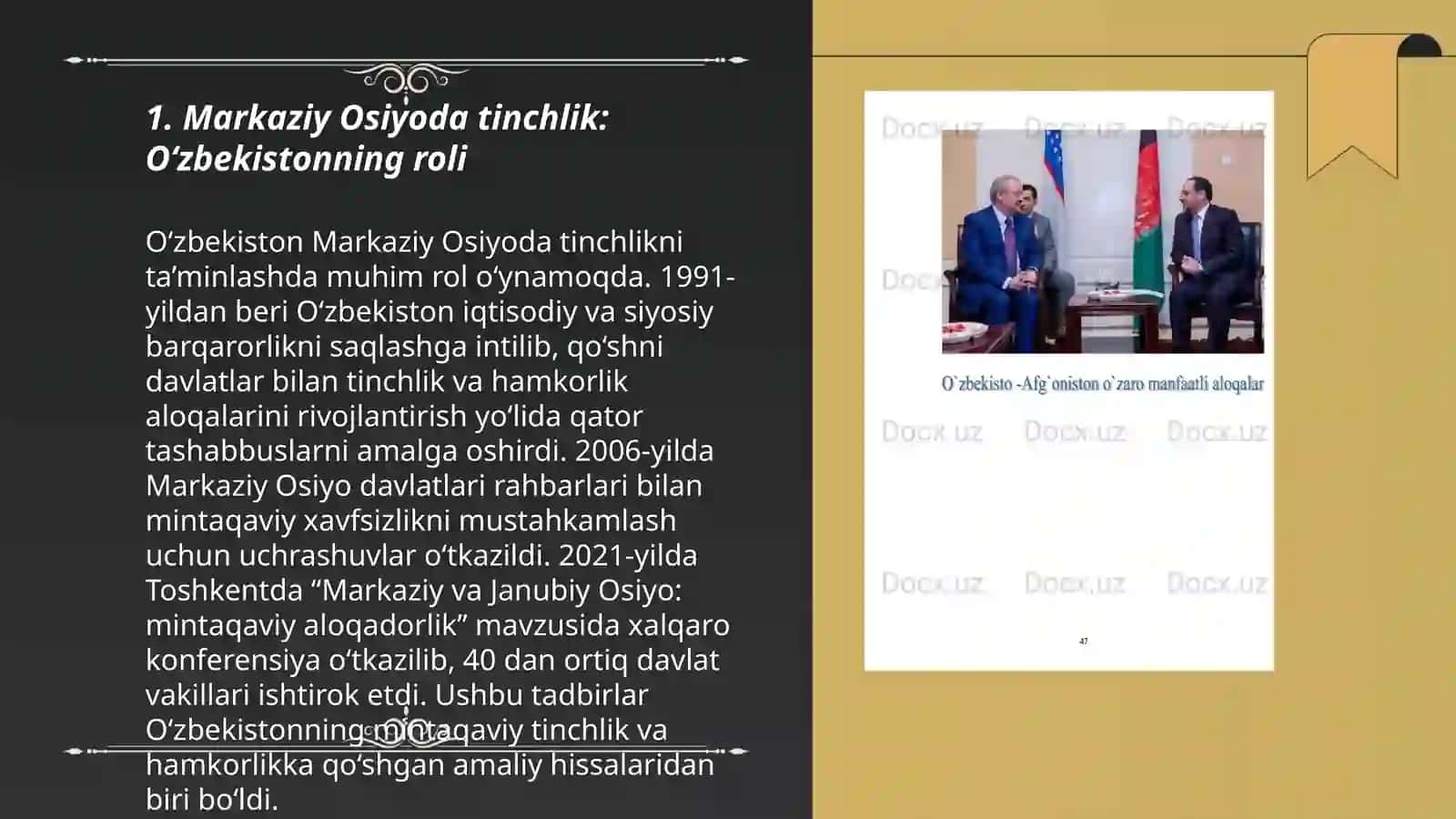 Markaziy Osiyoda Tinchlik 3