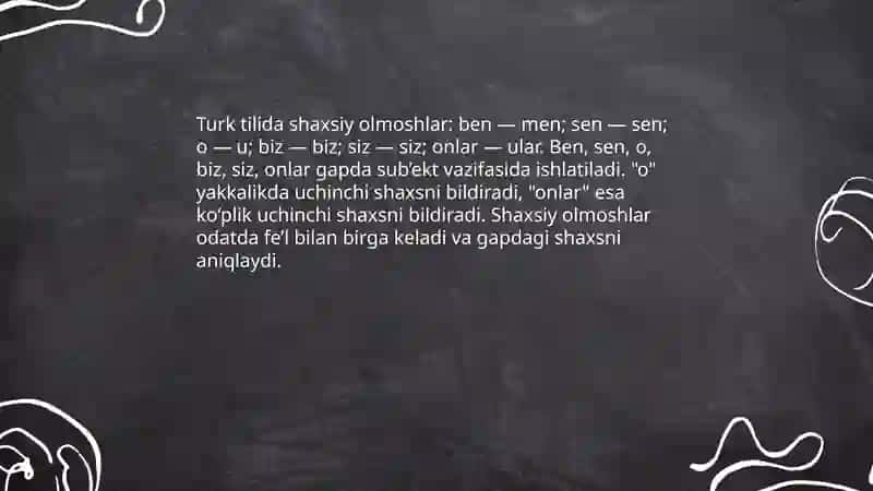 Turk tilida alifbo tanishuv qismi olmoshlar 3