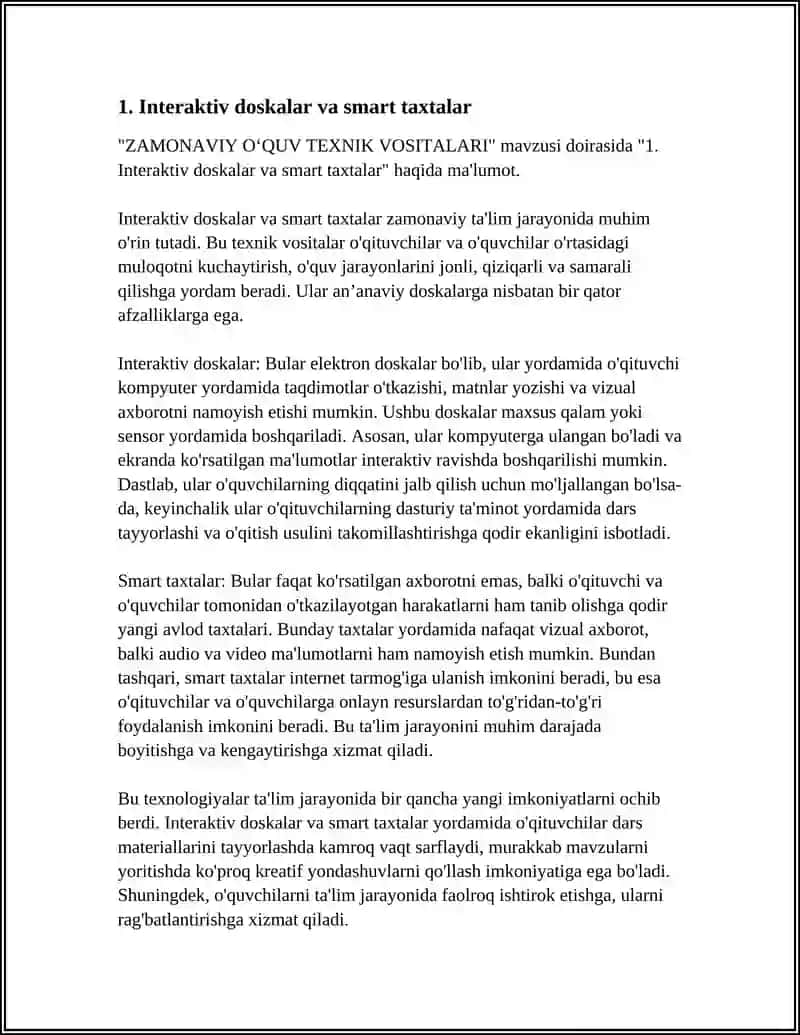 Interaktiv doskalar va smart taxtalar 3