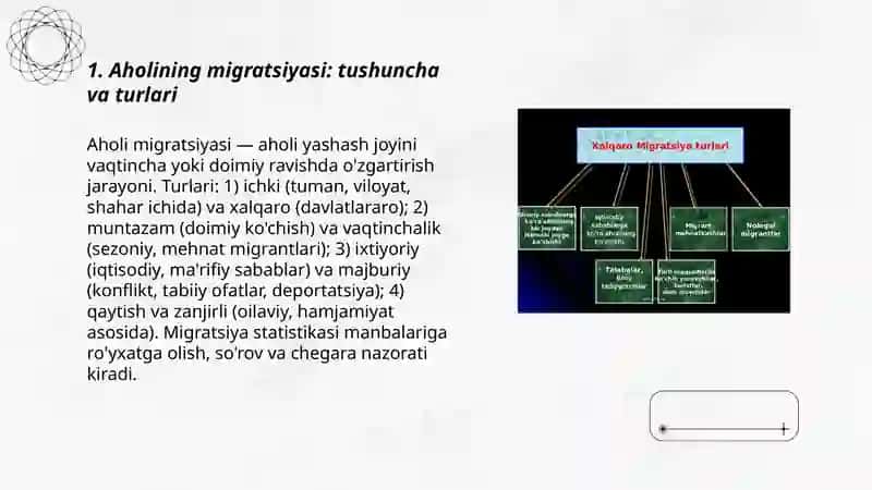 Aholining migratsiyasi va uning statistik o'zgarishlari 3