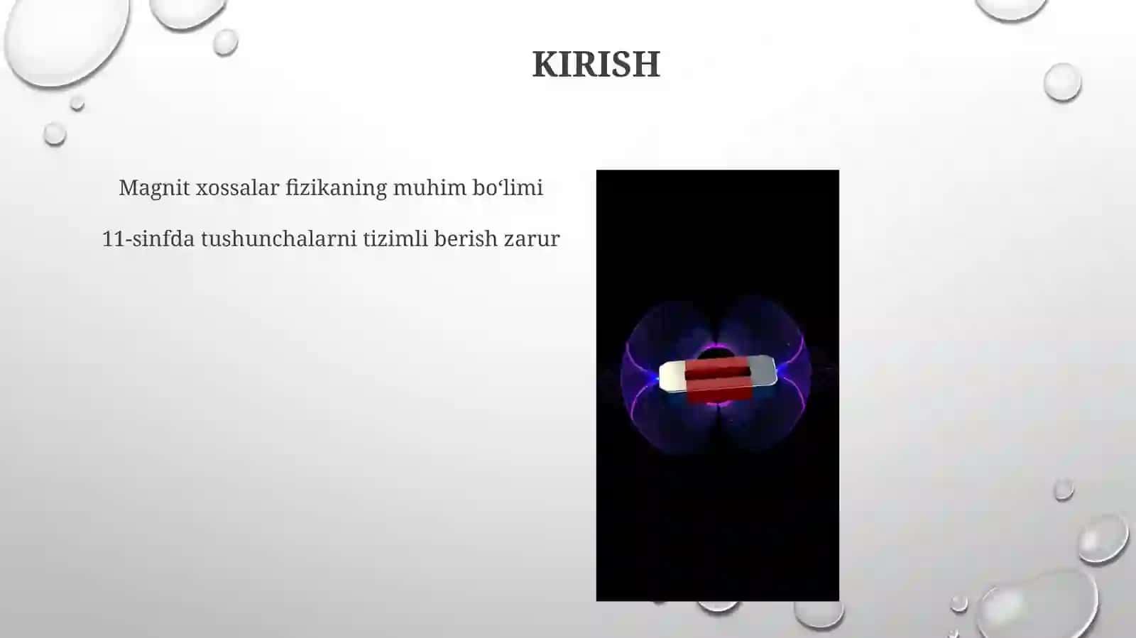 "Moddalarning magnit xossalari" o'qitish metodikasi 3