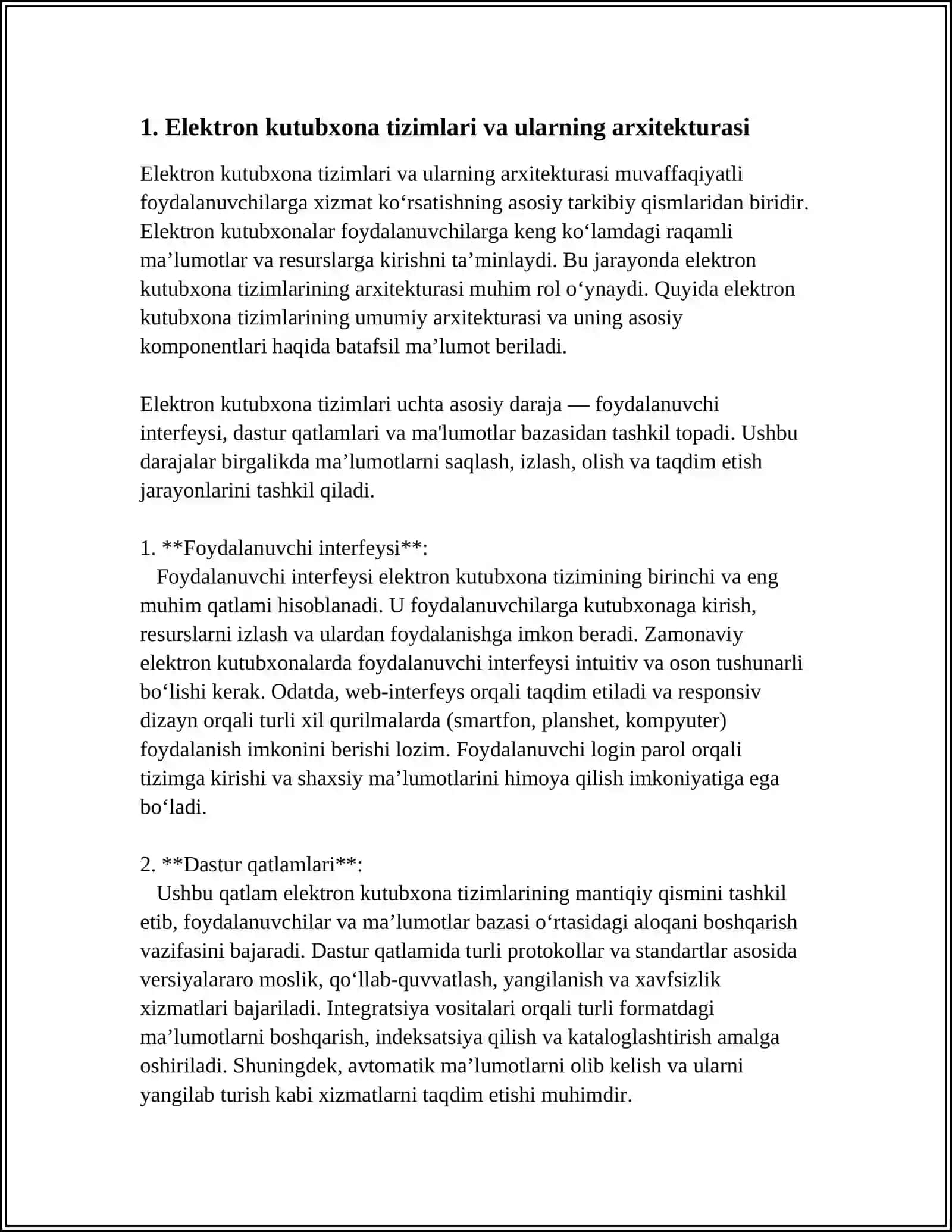 ELEKTRON KUTUBXONALARDA FOYDALANUVCHOLARGA XIZMAT KO‘RSATISH 3