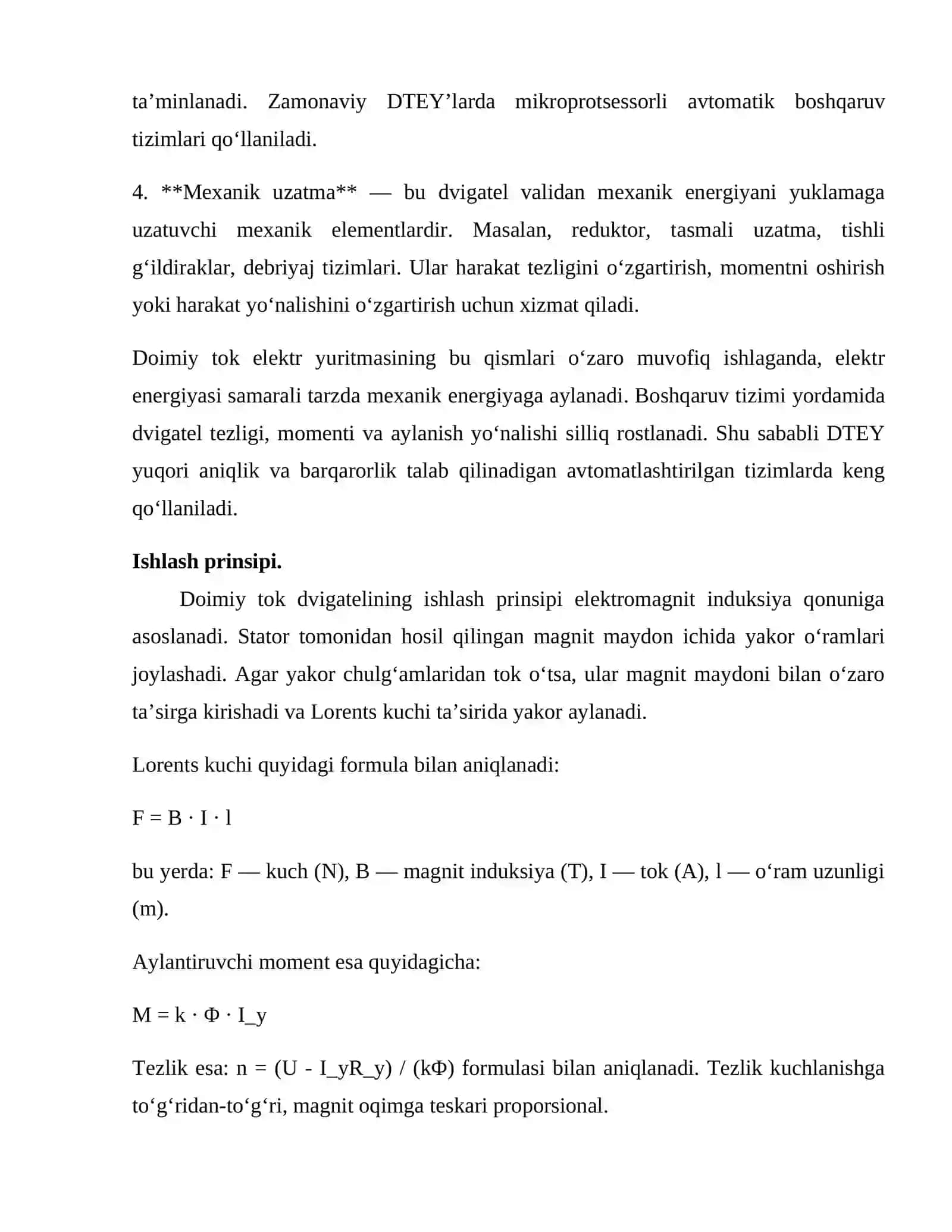 Doimiy tok elektr yuritmasi 3