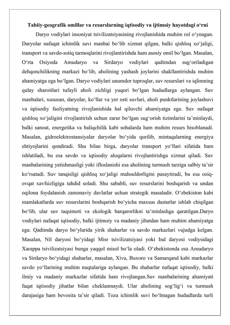 Tarixiy viloyatlar shakllanishining ekologik omillari. 3
