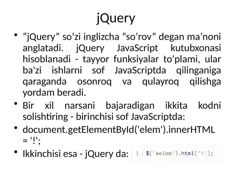 jQuery funksiyalarni qo‘llash 3
