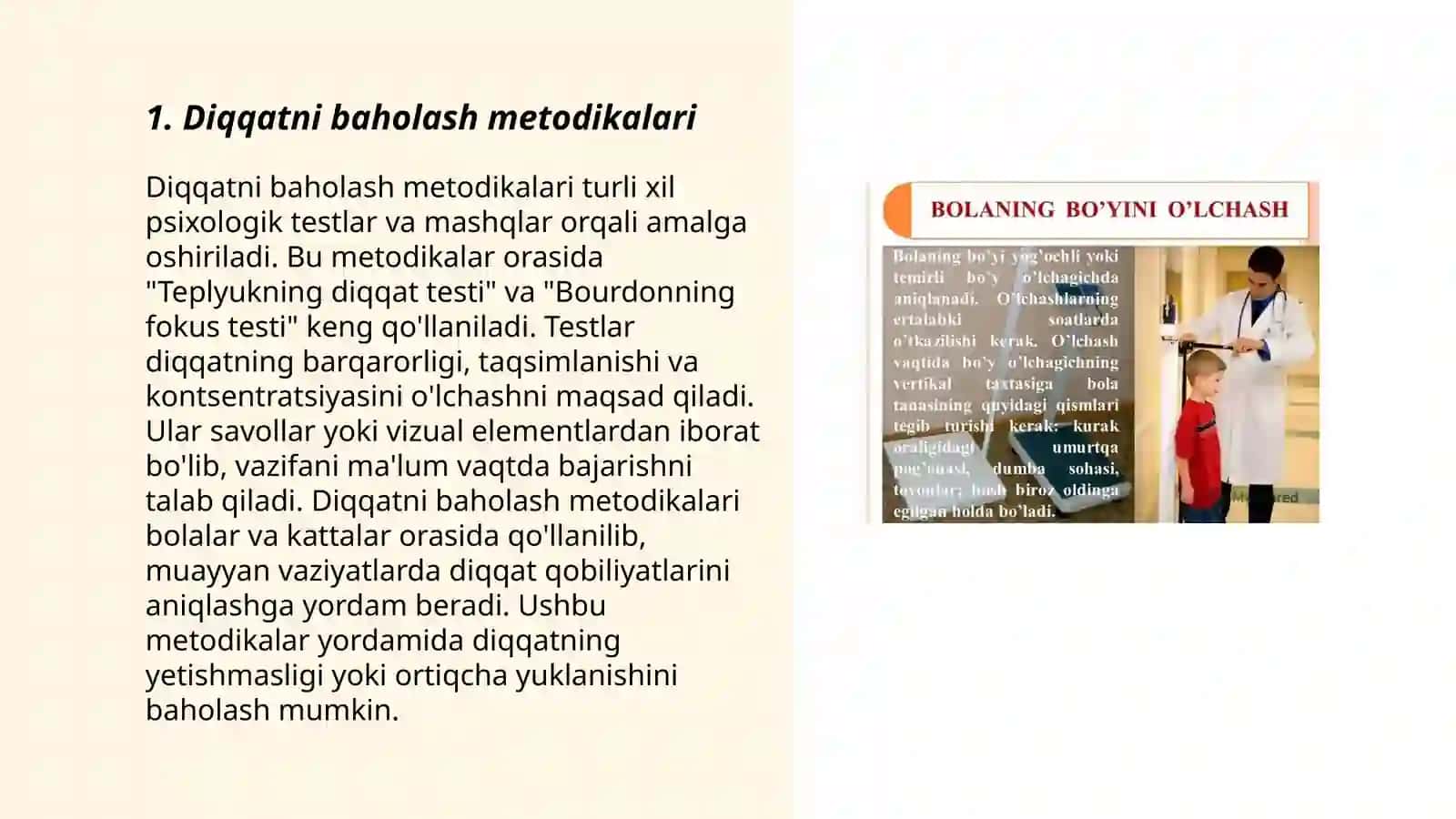 Diqqatni baholash metodikalari 3
