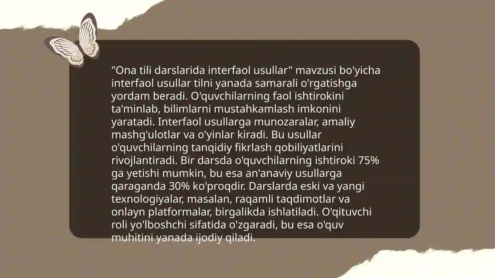 Ona tili fanning oʻqitishda yangi ped,texnologiyalardan foydalanish 3